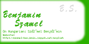 benjamin szamel business card